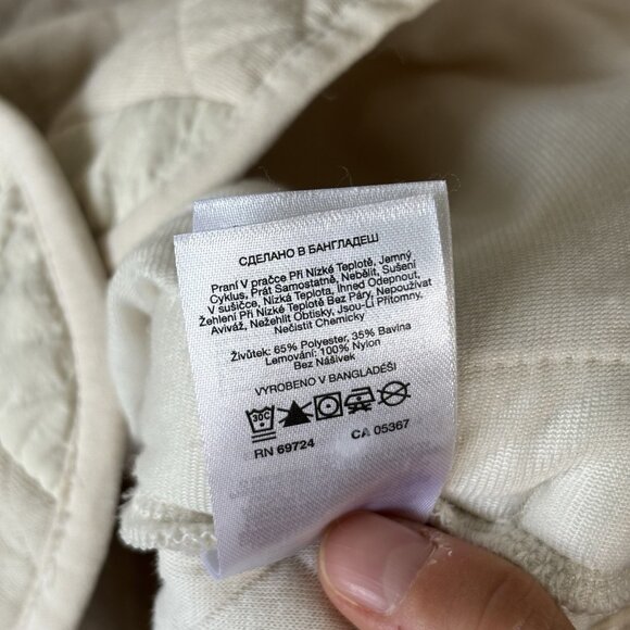 Columbia Quilted Snap Jacket Womens Size L Beige Lightweight Casual Outdoor Coat - Picture 12 of 16